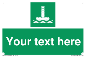 Custom sign safe condition Evacuation chute 